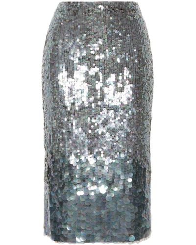 P.A.R.O.S.H. Sequined Skirt - Grey