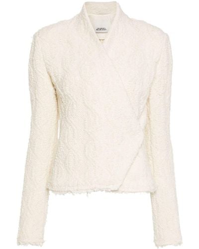 Isabel Marant Loyana Bouclé-design Jacket - White