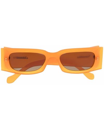 Nanushka Sonnenbrille mit eckigem Gestell - Orange