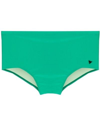 Amir Slama Logo-appliqué Swimming Trunks - Green