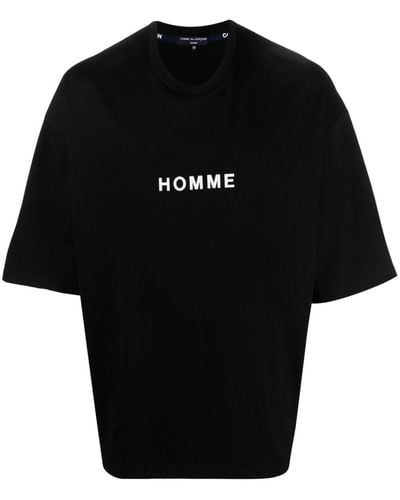 Comme des Garçons スローガン Tシャツ - ブラック