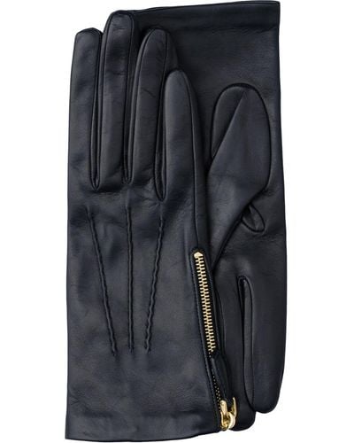 Prada Nappa Leather Gloves - Blue