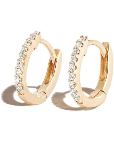 Dana Rebecca 14kt Yellow Gold Diamond huggie Earrings - Metallic