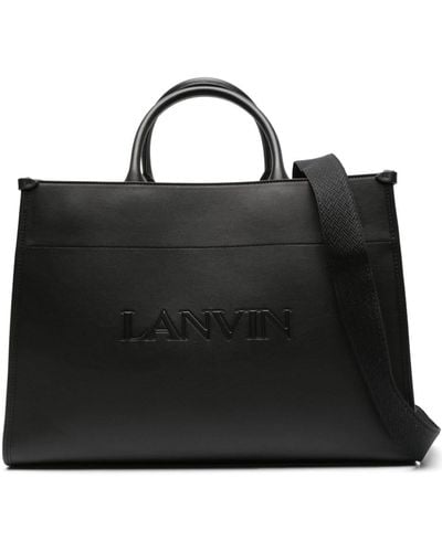 Lanvin Shopper Met Logo-reliëf - Zwart