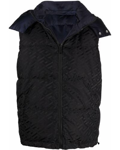 Versace Gilet imbottito smanicato - Nero