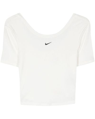 Nike Chill Knit Cropped Performance T-shirt - White