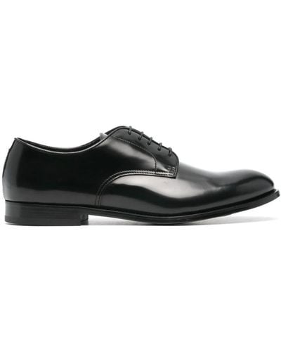 Doucal's Patent Leather Oxford Shoes - Black