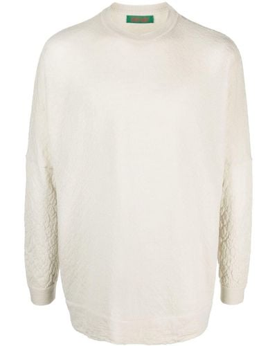 Casey Casey Fine-knit Wool Sweater - White
