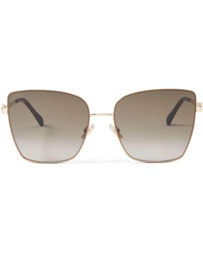 Jimmy Choo Vella Oversize-frame Sunglasses - Metallic