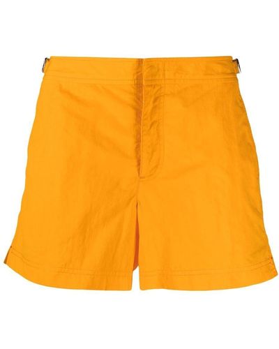 Orlebar Brown Concealed-front Swim Shorts - Orange