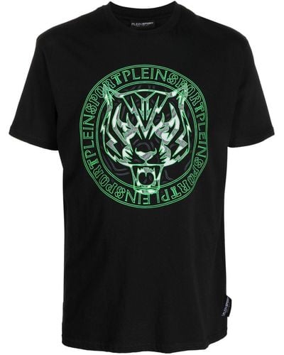 Philipp Plein T-Shirt mit Tiger-Print - Schwarz
