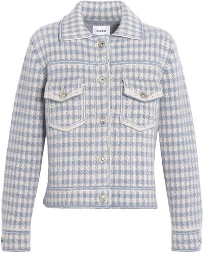 Barrie Gingham Cashmere-blend Jacket - Gray