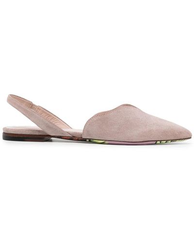 Paul Smith Pointed Suede Slingback Pumps - Pink