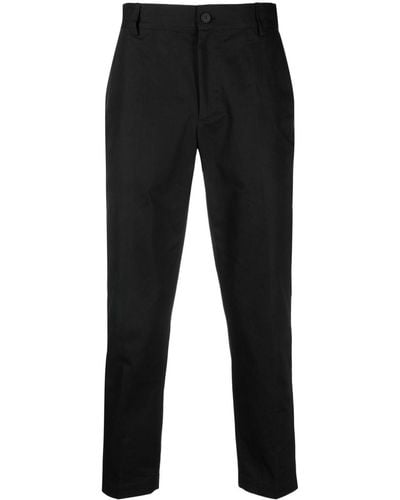 Maison Kitsuné Straight-leg Cotton Trousers - Zwart