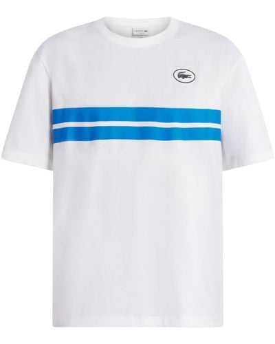 Lacoste T-Shirt aus Bio-Baumwolle mit Logo - Blau