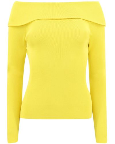 Alexis Amie Ribbed-knit Jumper - Yellow