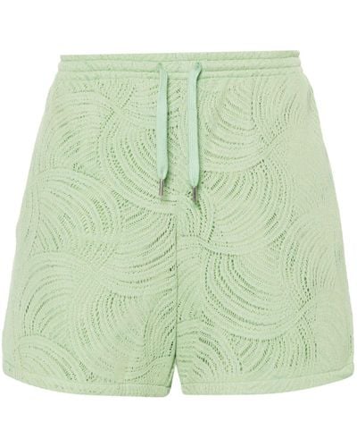 Arte' Stan Pointelle-knit Shorts - Green