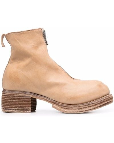 Guidi Grained Leather Round-toe Boots - Multicolor