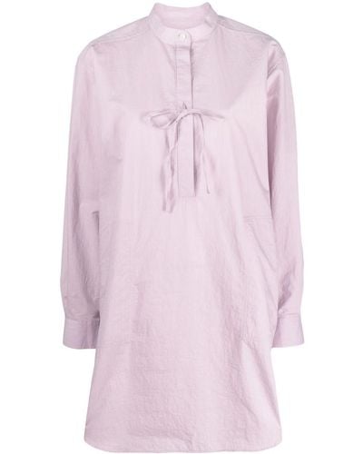 Totême Hemdkleid mit Stehkragen - Pink