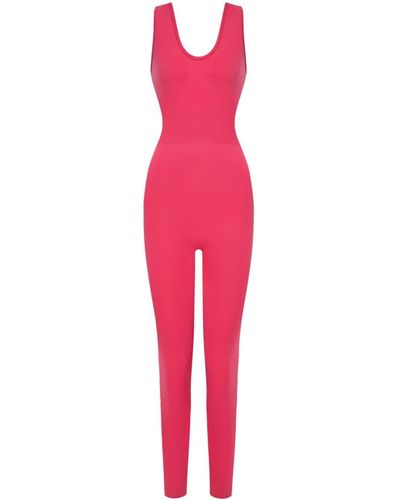 12 STOREEZ Mouwloze Jumpsuit - Roze