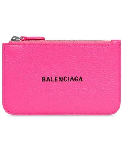 Balenciaga Pasjeshouder Met Logoprint - Roze