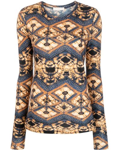 Ulla Johnson Sweater Met Abstracte Print - Bruin