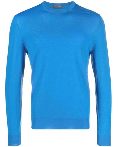 Drumohr Round-neck Merino Sweater - Blue