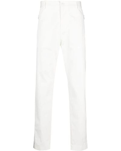 Moncler Tapered-Hose mit Logo-Patch - Weiß