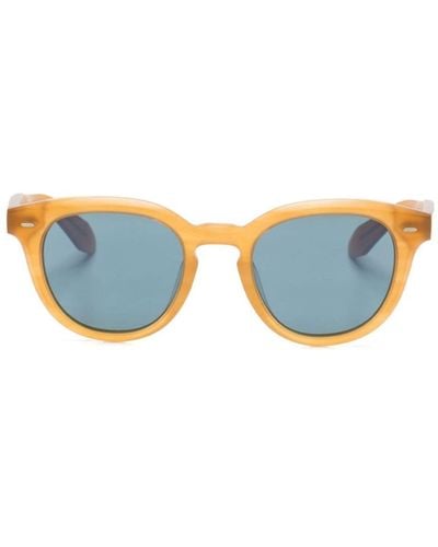 Oliver Peoples N.05 Round-frame Sunglasses - Blue