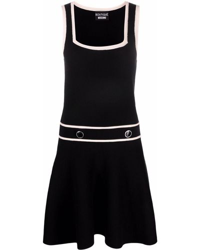 Boutique Moschino スクエアネック ドレス - ブラック