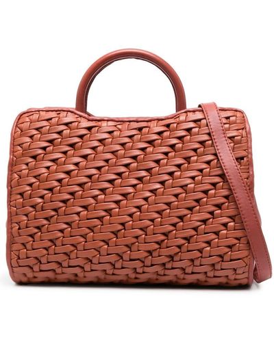 Officine Creative Helen 025 Woven Tote Bag - Red