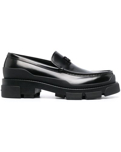 Givenchy Terra Leather Loafers - Black