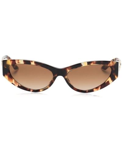 Versace Greca Strass Cat-eye Sunglasses - Natural