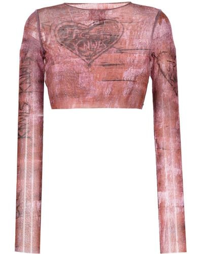 Jean Paul Gaultier X Knwls Cropped Top - Roze