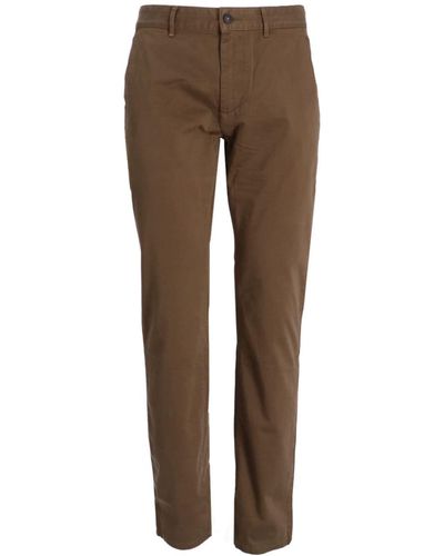 BOSS Slim-cut Stretch-cotton Chino Trousers - Brown
