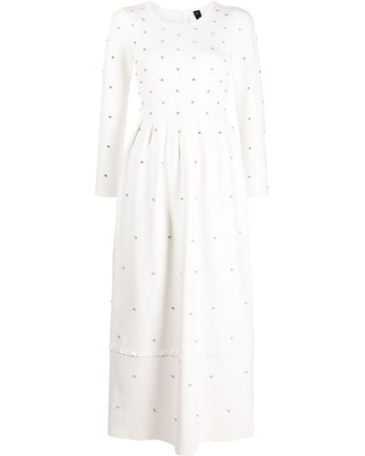 Needle & Thread Crystal-embellished Knit Gown - White