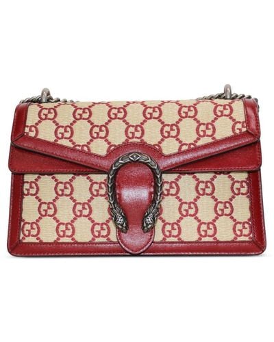 Gucci Small Dionysus GG Canvas Shoulder Bag - Red