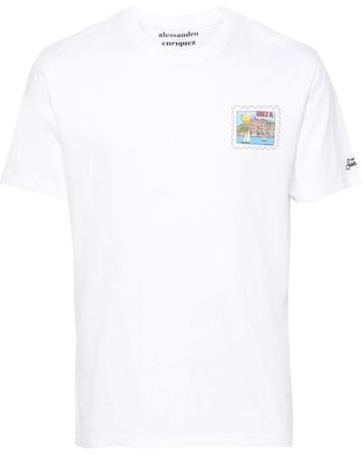 Mc2 Saint Barth Postcard Ibiza Tシャツ - ホワイト