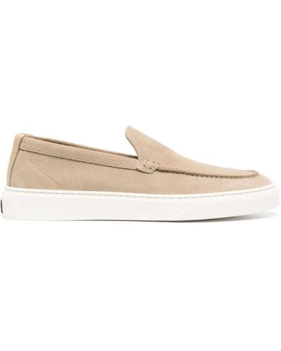 Woolrich Slip-on Suede Boat Shoes - Natural