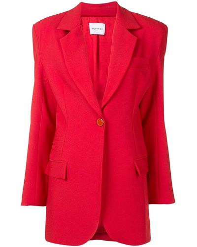 Olympiah Blazer de vestir con botones - Rojo