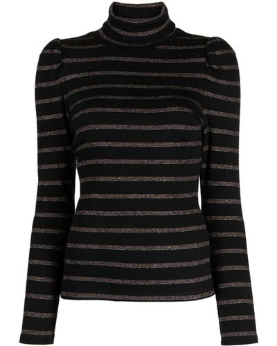 Veronica Beard Cedar Striped Sweater - Black