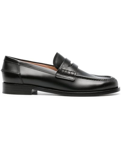 Gianvito Rossi Round-toe Leather Loafers - Black
