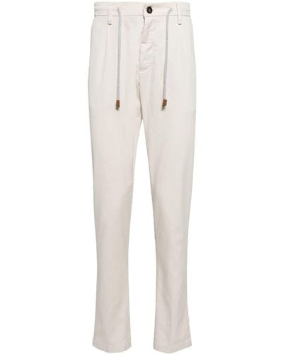 Eleventy Slim-fit Chino Trousers - White