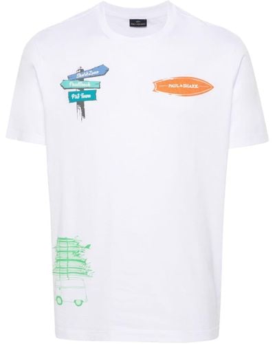 Paul & Shark Logo-print Cotton T-shirt - White