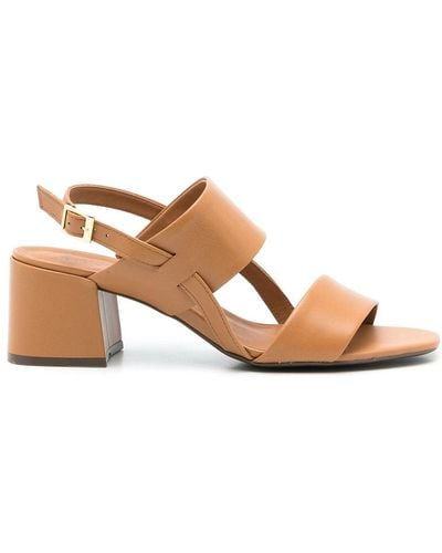 Sarah Chofakian Laura 65mm Leather Sandals - Brown