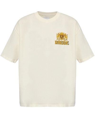 Rhude Cresta Cigar Cotton T-shirt - White