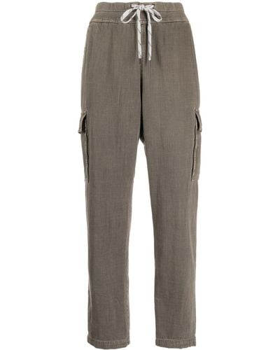James Perse Zuma Cropped Cargo Trousers - Grey