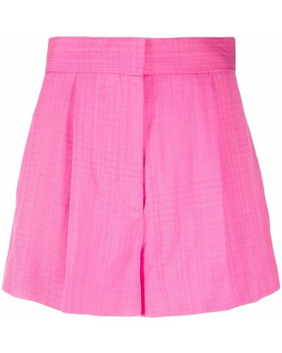 Sandro Benjamin High-waisted Cotton Shorts - Pink