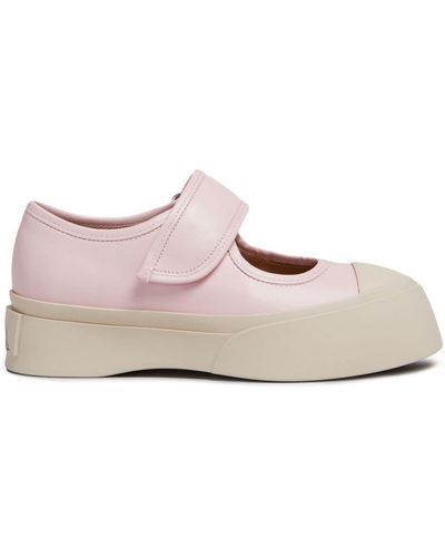 Marni Pablo Leather Mary Janes - Pink