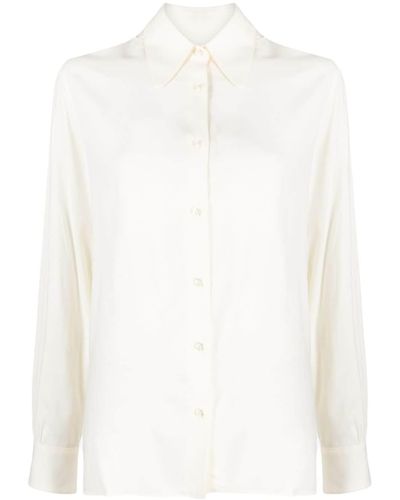 Officine Generale Pointed-collar Button-up Shirt - White